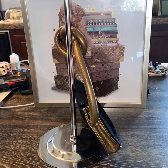 Carlos Falchi Black Suede Gold Interior Evening Bag NWOT - Picture 5 of 8